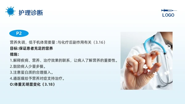 蓝色简约骨髓抑制的护理查房PPT模板宣传PPT动态PPT