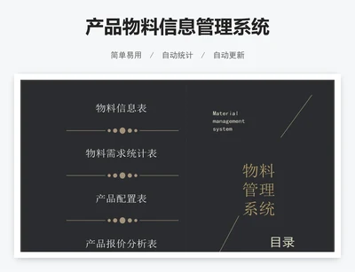 产品物料信息管理系统