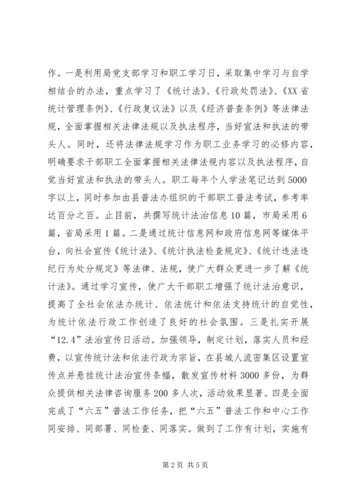 乡镇统计局年度统计法治工作总结.docx