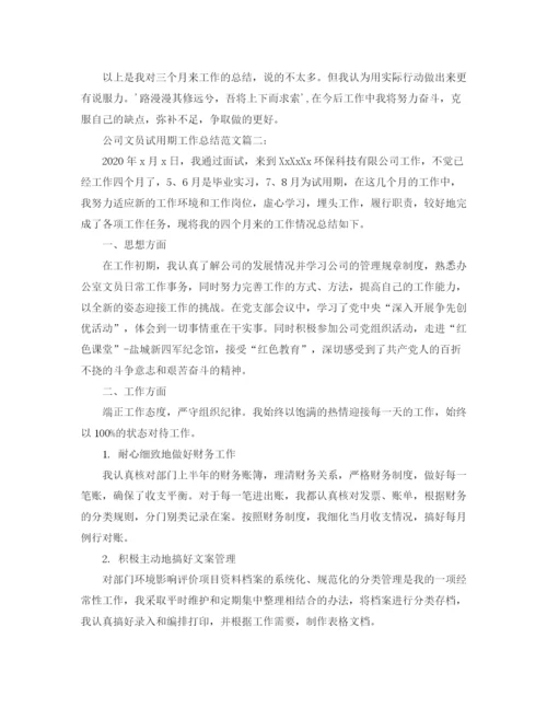 精编之公司文员试用期工作总结范文3篇.docx