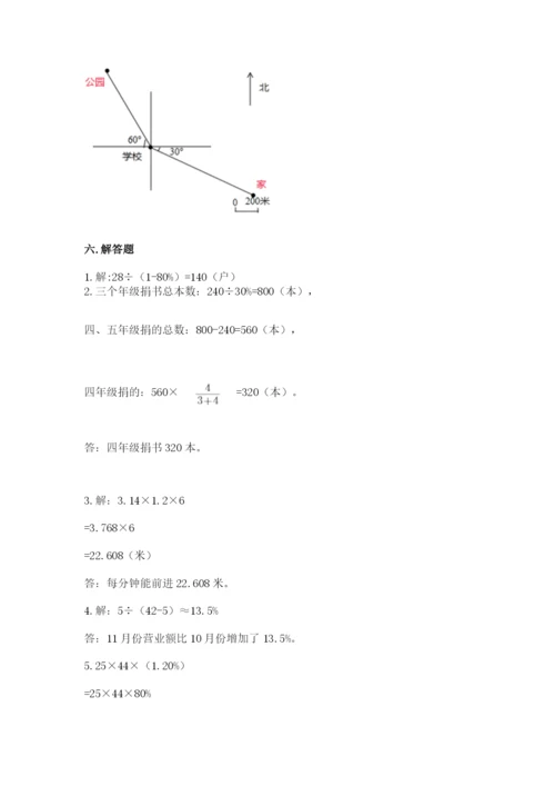 小学六年级上册数学期末测试卷含答案【综合卷】.docx