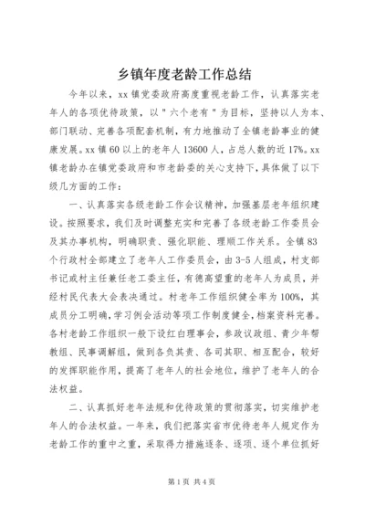 乡镇年度老龄工作总结.docx