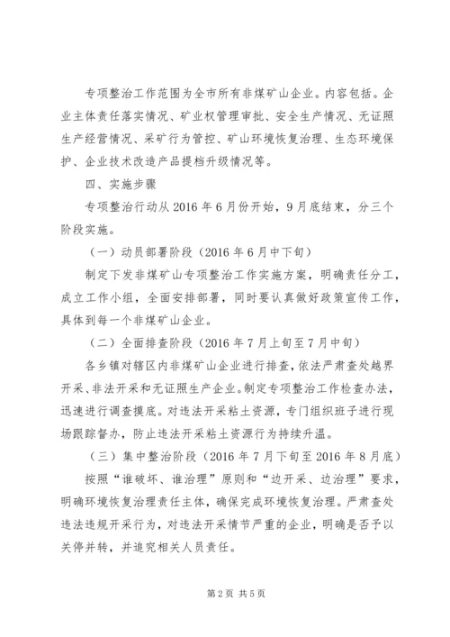 非煤矿山专项整治方案.docx