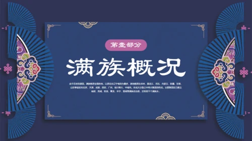 满族介绍通用PPT模板