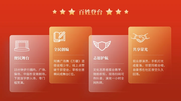 金色党政风国庆文化演出活动宣传推广PPT模版