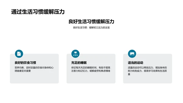 初三学业压力应对PPT模板