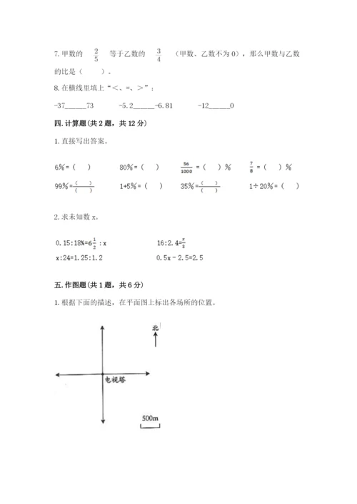 磴口县六年级下册数学期末测试卷及1套参考答案.docx