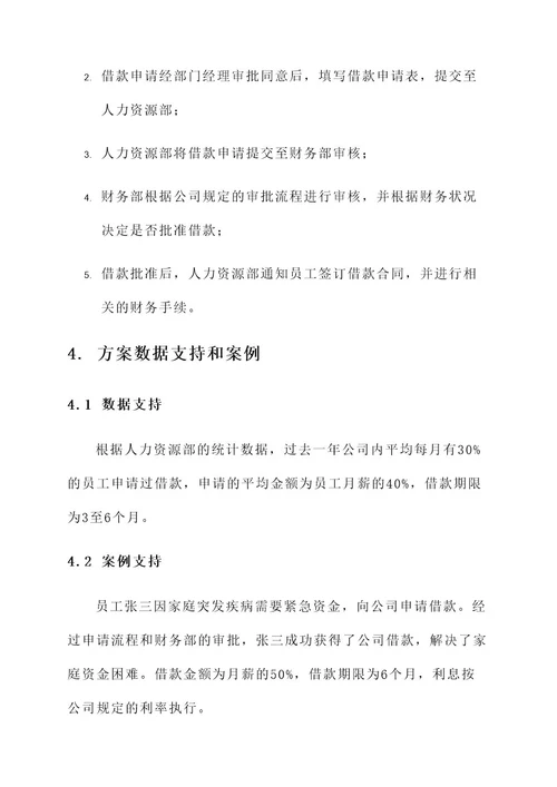 公司借款给员工方案