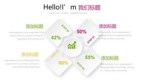 手绘新鲜绿色有机水果动态PPT