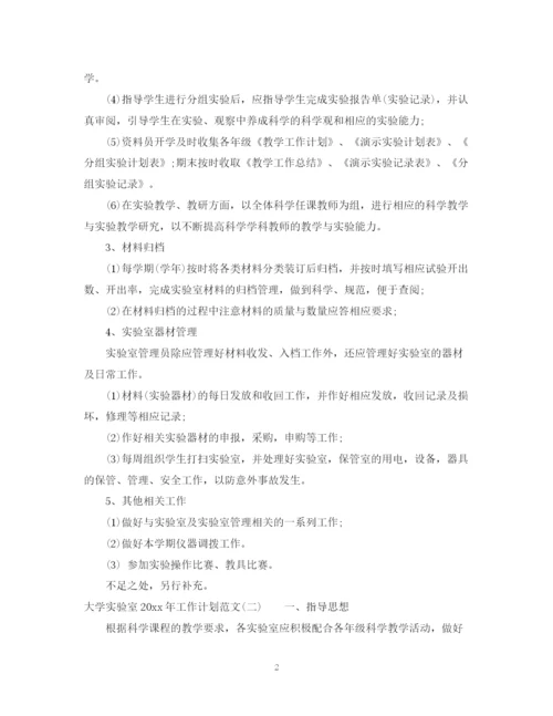 精编之大学实验室年工作计划范文.docx