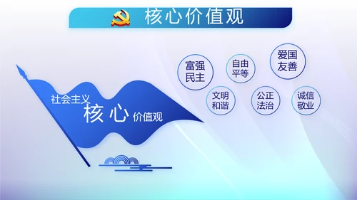 开展蓝色党支部学习教育活动动态PPT模板