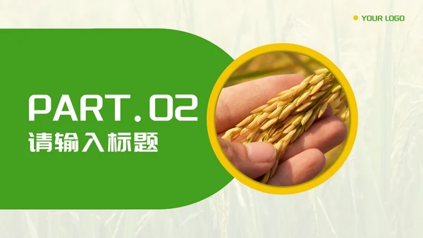 黄绿色几何实景乡村振兴新篇章PPT模板