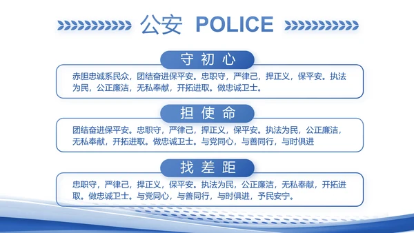 蓝色大气公安年终工作总结汇报PPT