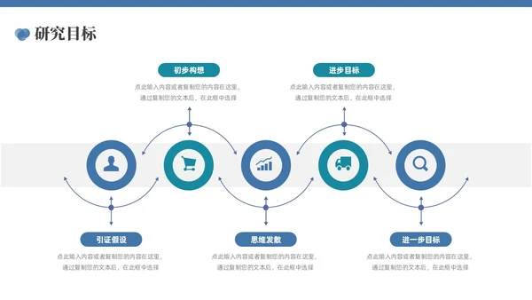 蓝色简约论文答辩PPT模板
