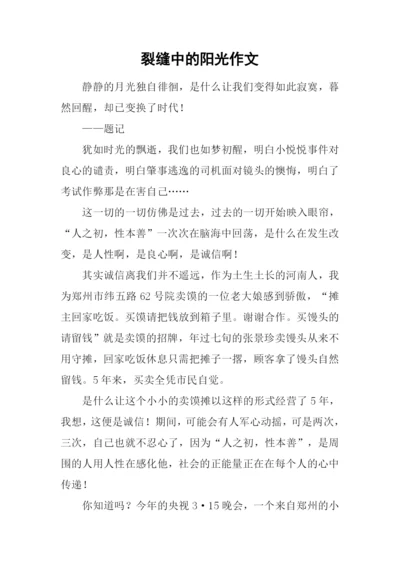 裂缝中的阳光作文.docx