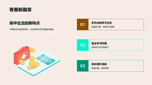 高中生活成长指南PPT模板