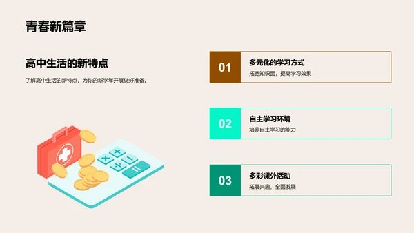 高中生活成长指南PPT模板
