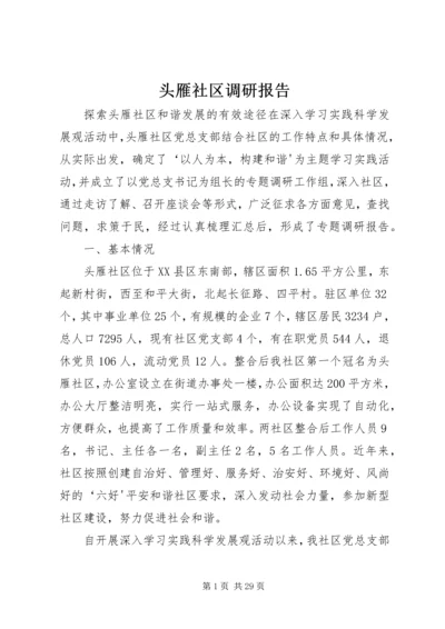 头雁社区调研报告.docx