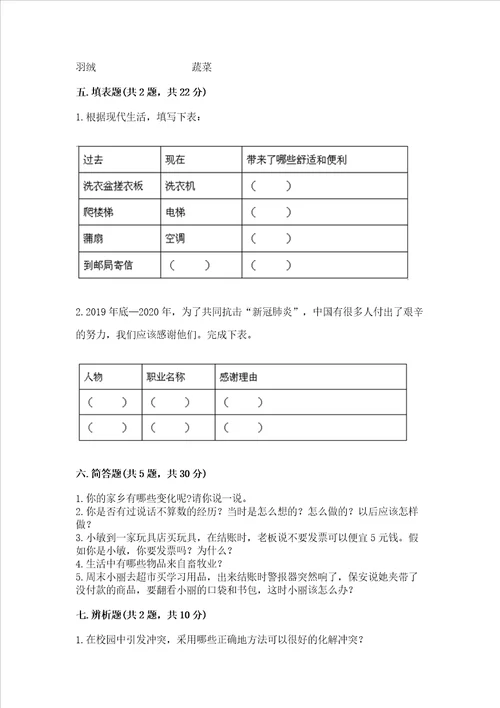 部编版小学四年级下册道德与法治《期末测试卷》含完整答案【考点梳理】