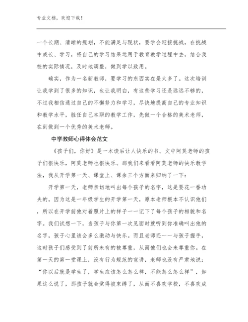 中学教师心得体会范文例文14篇.docx