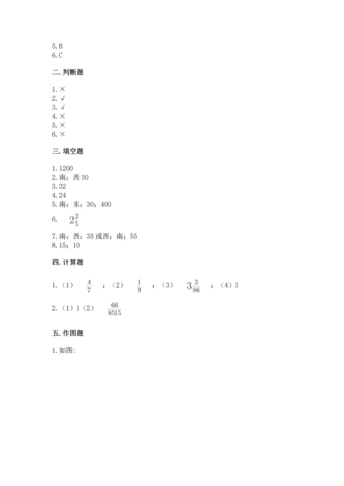 人教版六年级上册数学 期中测试卷加答案下载.docx