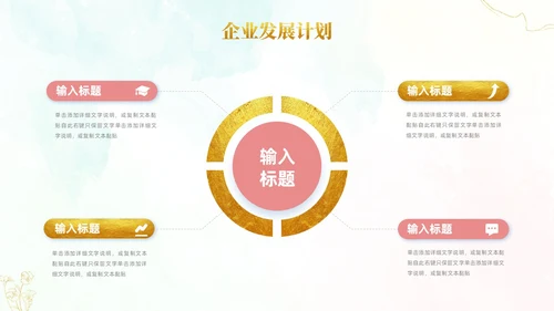 小清新风鎏金线条花卉美容医美行业招商项目汇报医美商业计划书