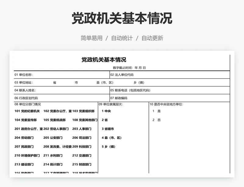 党政机关基本情况