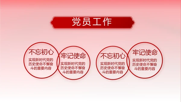 不忘初心牢记使命党支部工作总结汇报计划动态PPT模板