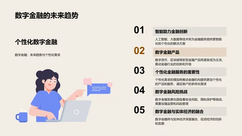 数字金融述职报告PPT模板