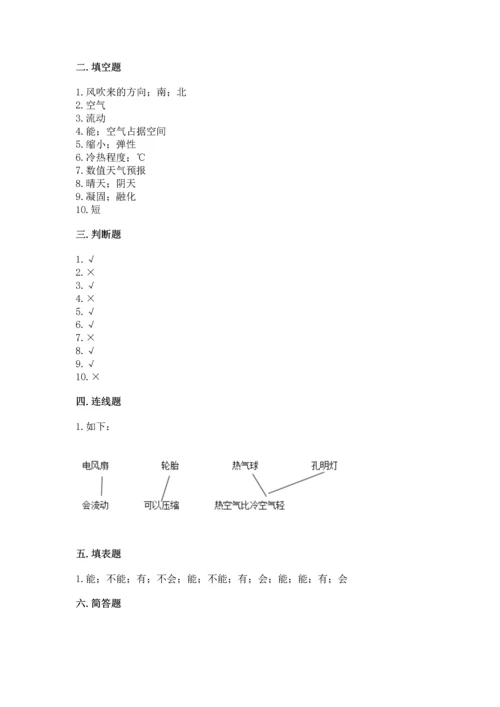 教科版三年级上册科学《期末测试卷》附参考答案ab卷.docx