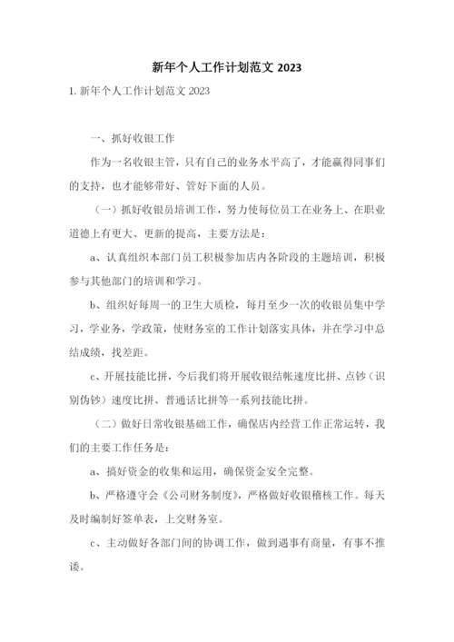 新年个人工作计划范文2023.docx