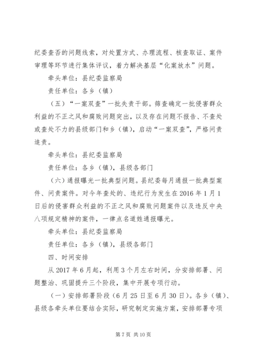 群众身边不正之风和腐败问题整治方案.docx
