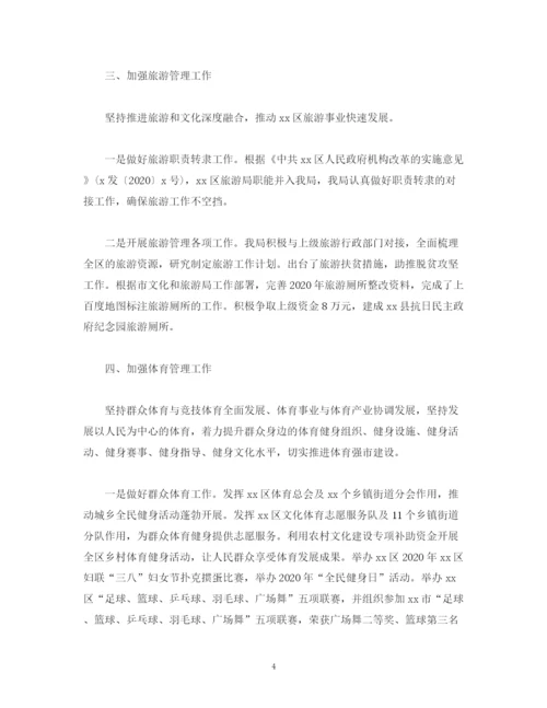 精编之经典范文年工作总结及年工作计划文旅体局).docx