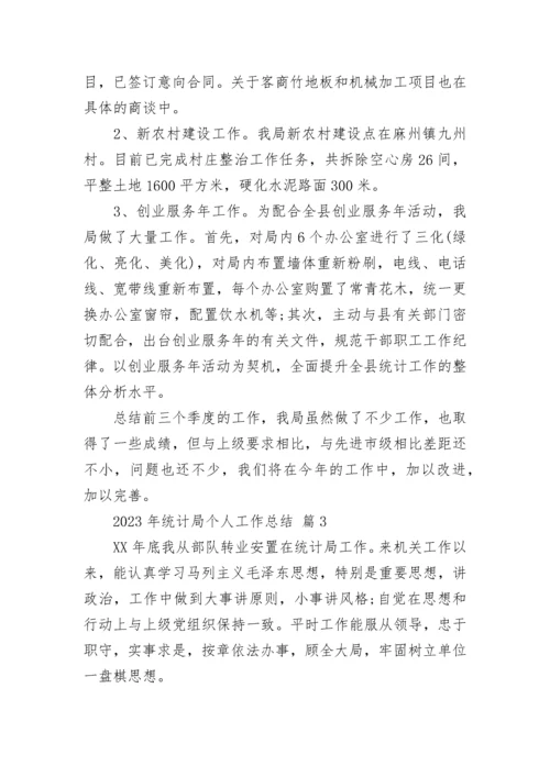 2023年统计局个人工作总结.docx