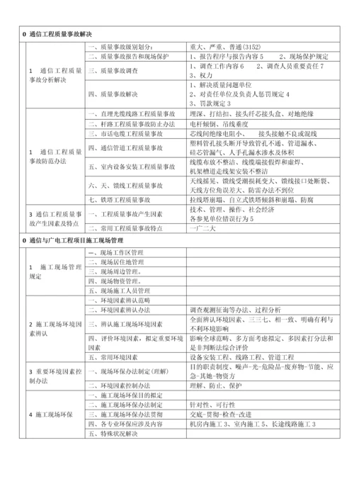 2021年一建通信广电施工管理知识树.docx