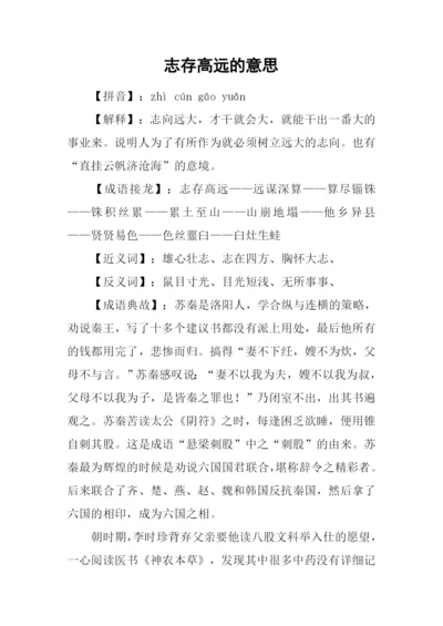 志存高远的意思.docx