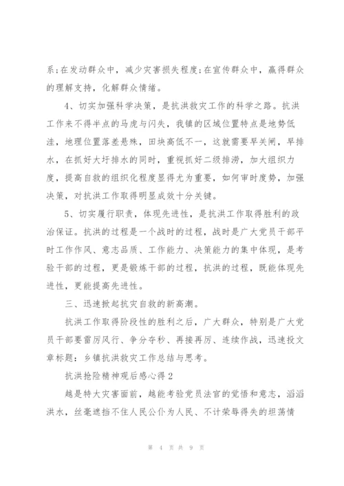 抗洪抢险精神观后感心得5篇.docx