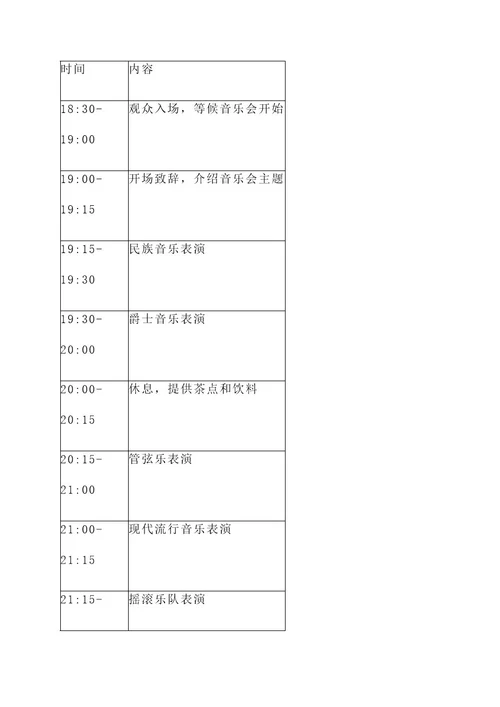 艺术实践周音乐会策划案