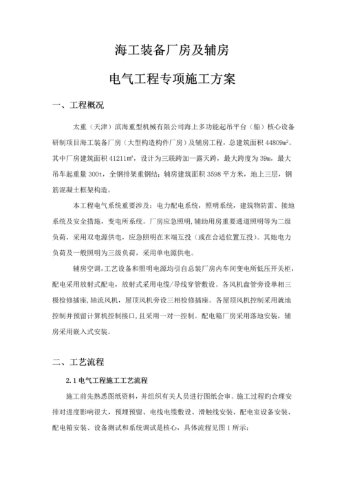 电气专项综合施工专题方案厂房.docx