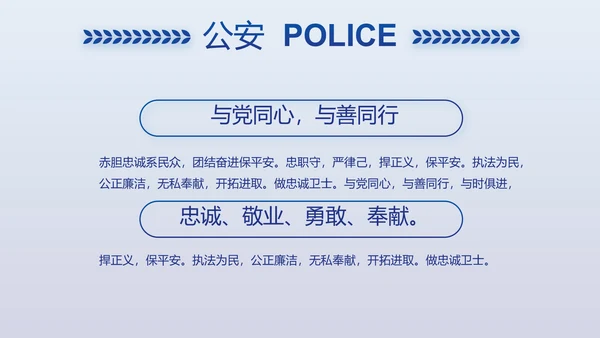 蓝色大气公安警察案件汇报动态PPT模板