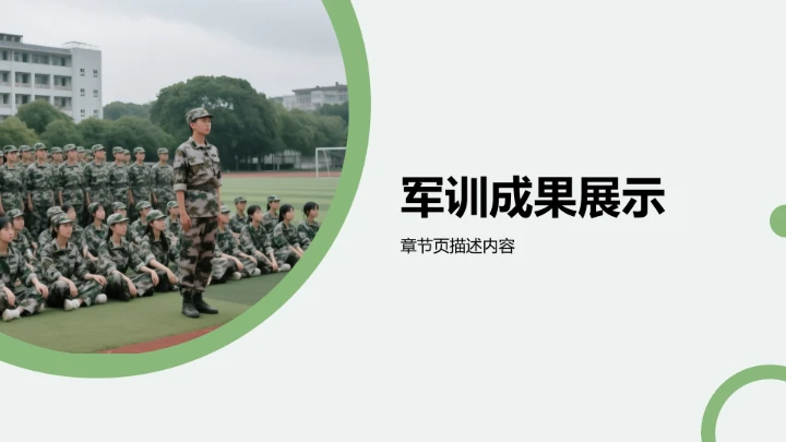 军训成果展示与
风采记录PPT模板