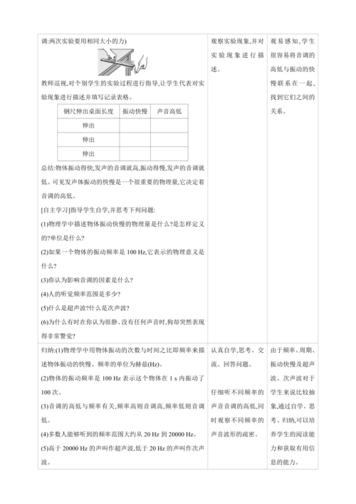 【人教2024版八上物理精彩课堂（素材+教案+学案）】2.2 声音的特性