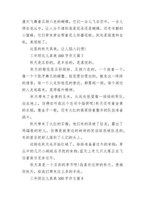三年级这儿真美300字作文大全10篇.docx