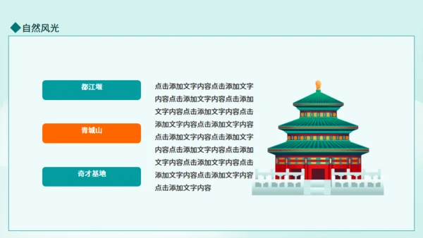 成都旅游旅行介绍动态通用PPT模板