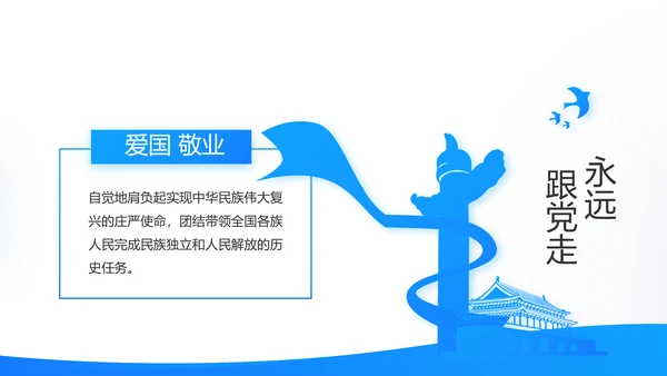 蓝色简约党建党支部工作总结学习教育动态PPT
