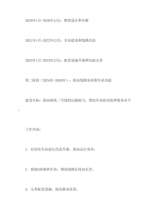 重大项目建设进度计划书