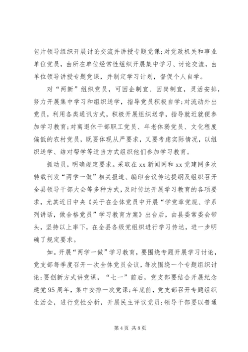 党支部某年两学一做组织生活会总结.docx