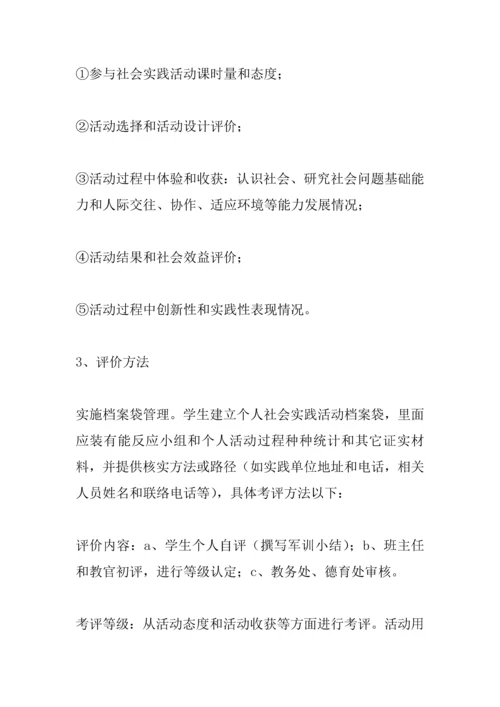 中学生社会实践活动实施专业方案.docx