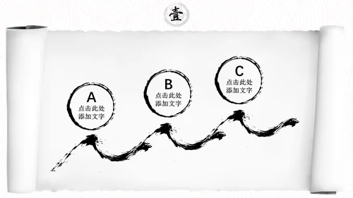 中国风水墨书卷画卷通用PPT