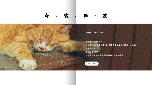 简约宠物萌宠画册电子相册通用PPT模板